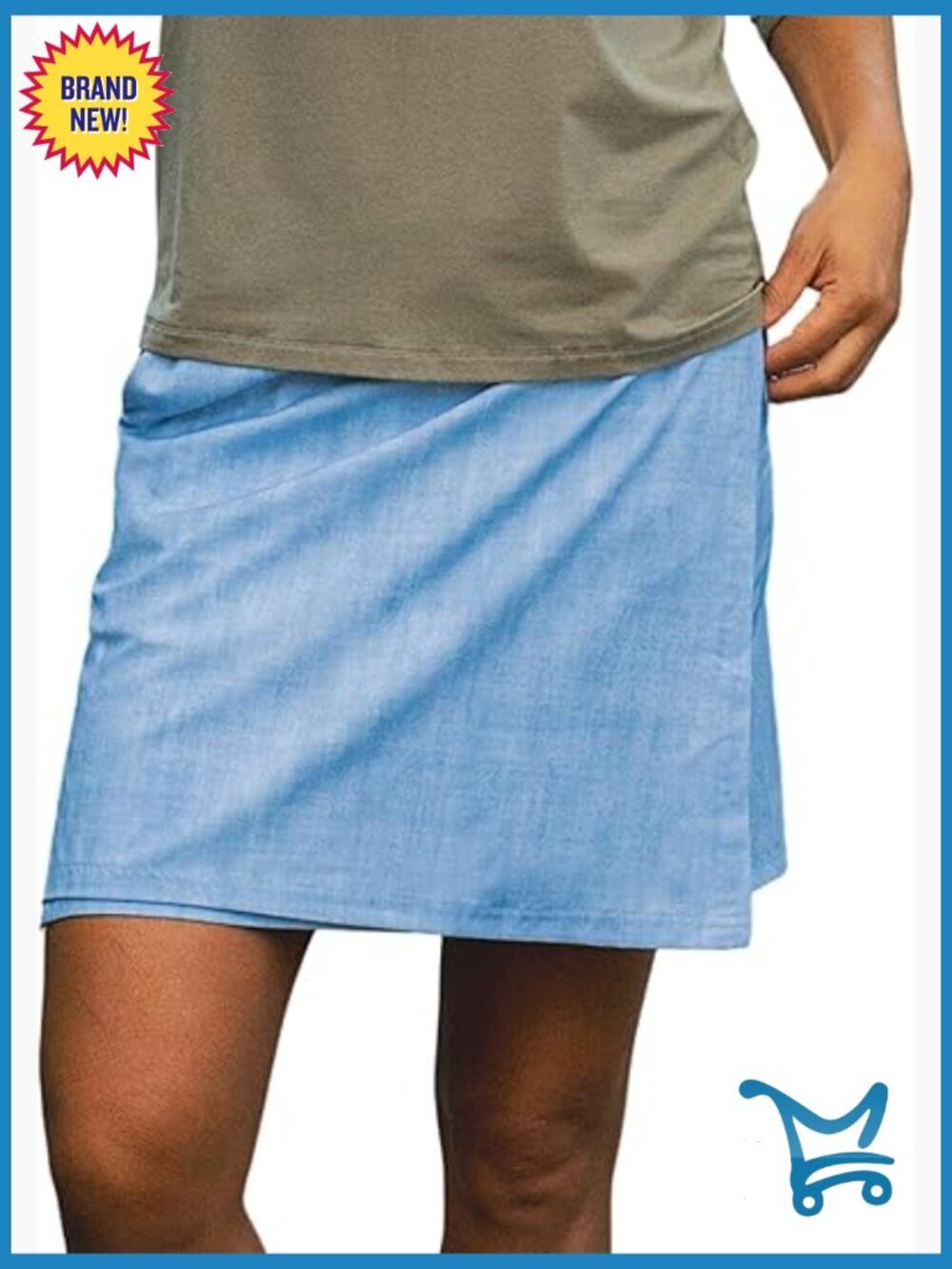 Quick-Dry Wrap Skirt with Pockets - Swim Cover-Up - Travel Ready - Velcro